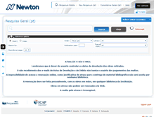Tablet Screenshot of biblioteca.newtonpaiva.br